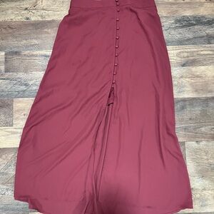 Express Pink Maxi Slit Skirt for Casual Resort Wear